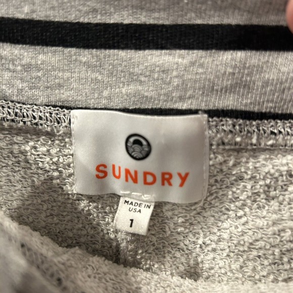 Sundry Women's Size 1 Small Drawstring Striped Asymmetrical Elastic Waist Skirt - Picture 2 of 5